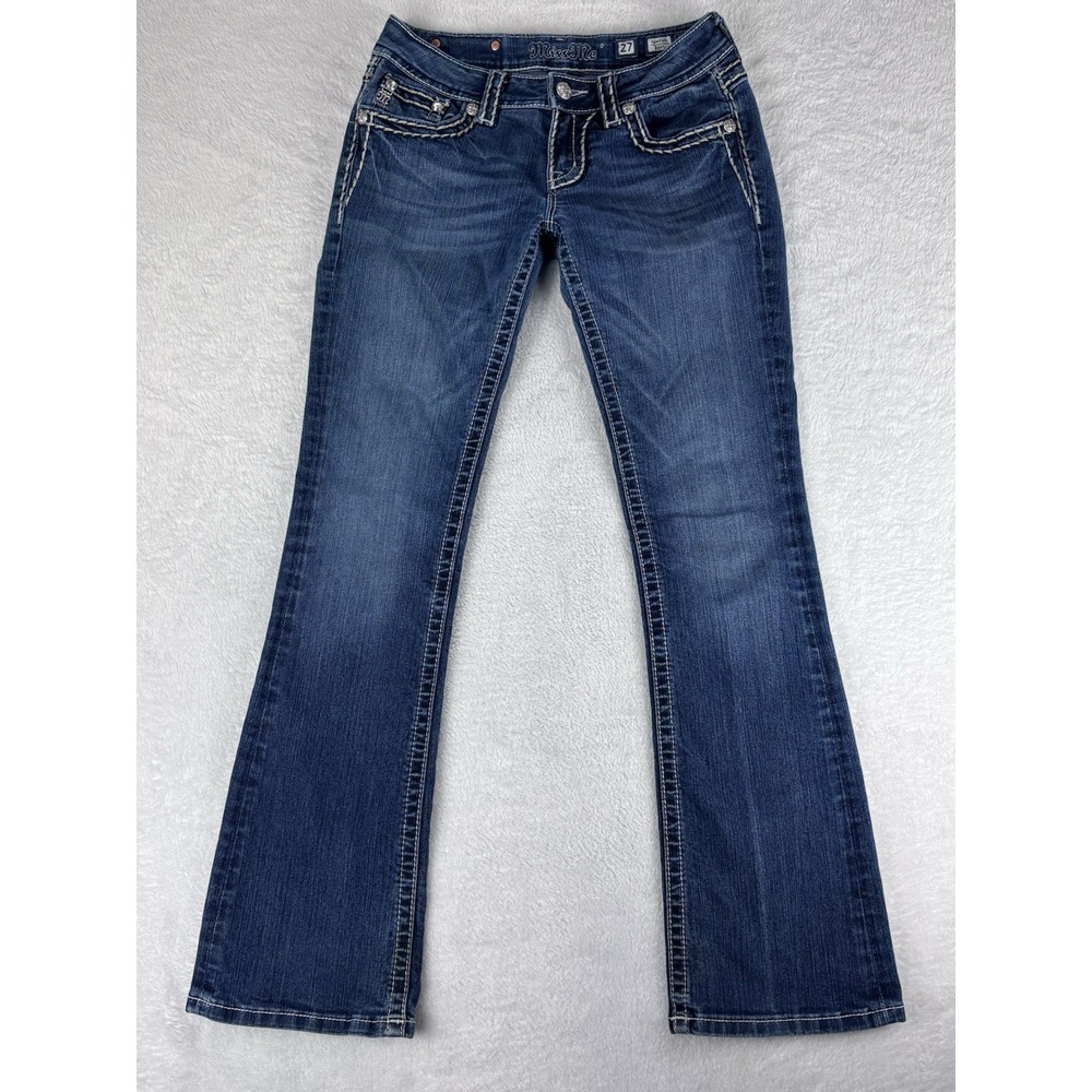 Miss Me Jeans Women's 27 Blue Medium Wash Low Rise Bootcut Jeans